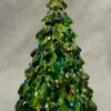 Free Standing Christmas Tree fused glass art piece by Sizzle Glass Studio of Eagle Idaho