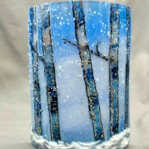 Candle Sconce - Sapphire Aspens (Special Order)