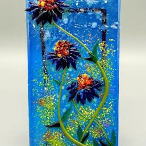 Violet Coneflowers on Sky Blue